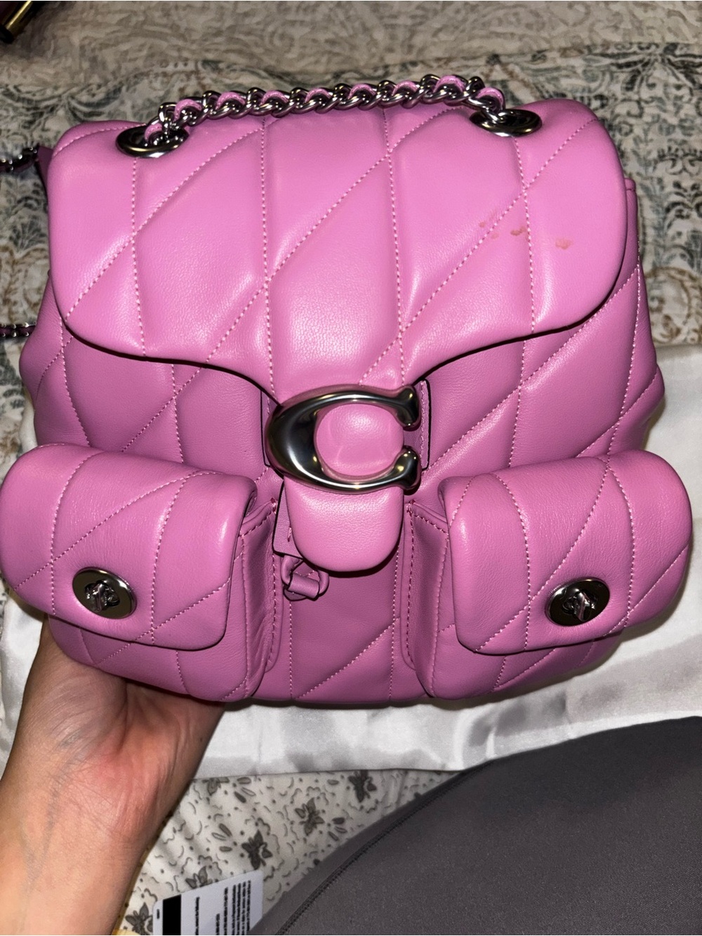 Coach Quilted Tabby Mini convertible Backpack
